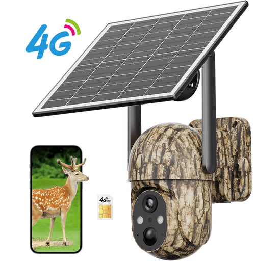 MovoVibe™ Elite 4G Solar Security Camera - 360° View