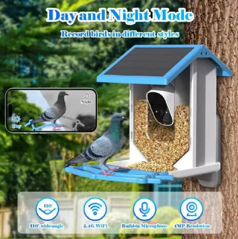 MovoVibe™ AI Smart Bird Feeder with HD Camera