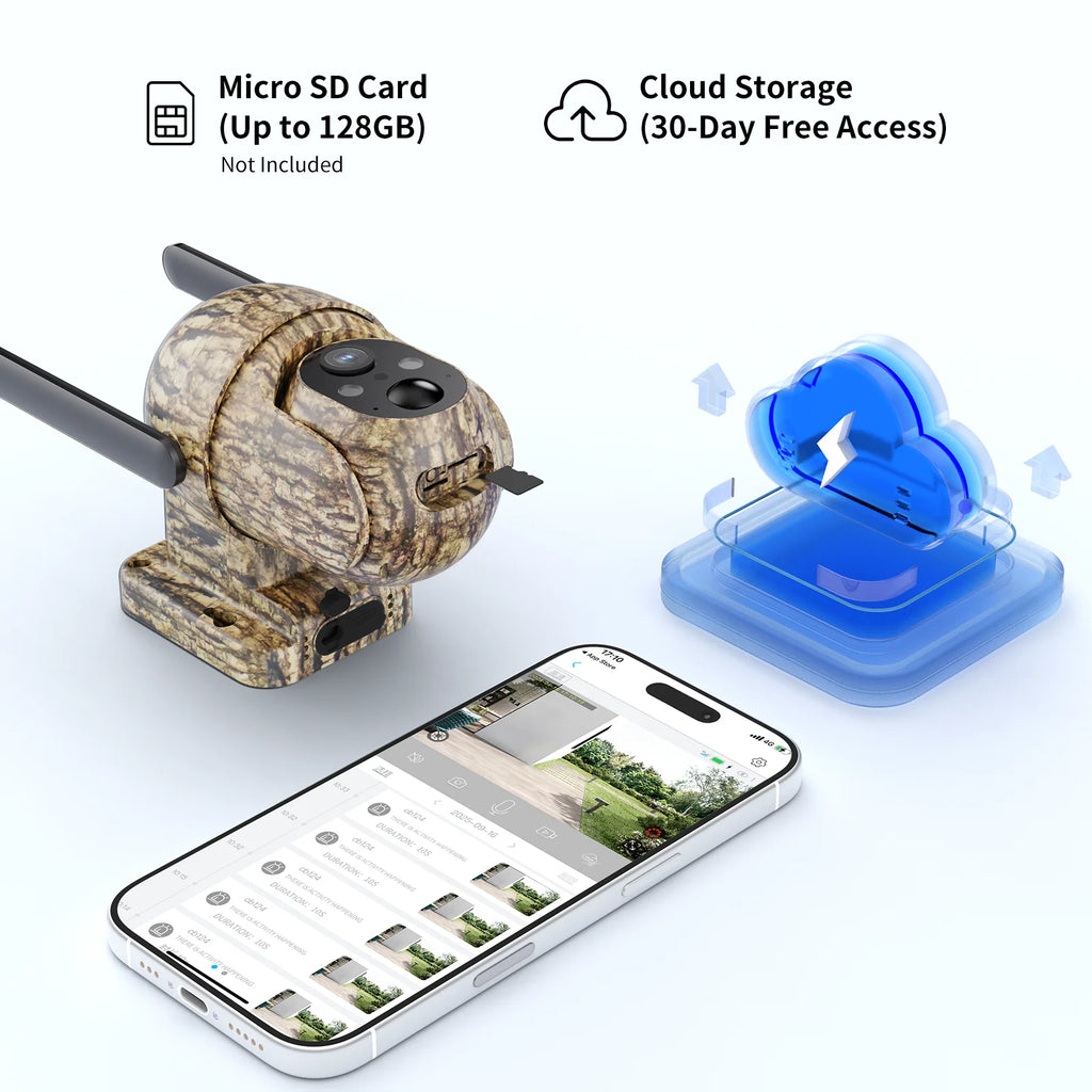 MovoVibe™ Elite 4G Solar Security Camera - 360° View